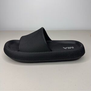 MIA Lexa Cloud Cushion Slide Sandals Size 10 Black Waterproof Non-slip Slipper
